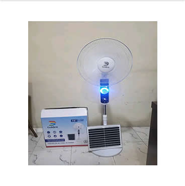 16" Golden Portable Rechargeable Solar Fan